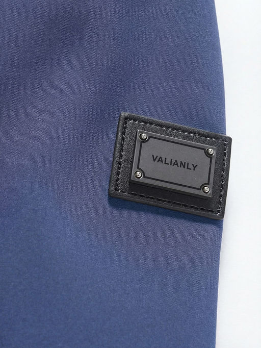 Ветровка женская софтшелл виндстоппер с капюшоном спортивная синего цвета 9616_1S