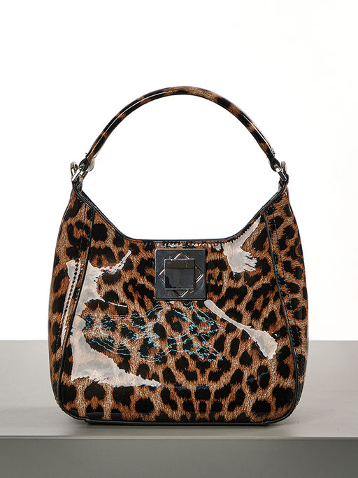 LACCOMA сумка Q8032-1-леопард бежевый натуральная кожа полиэстер фото 3