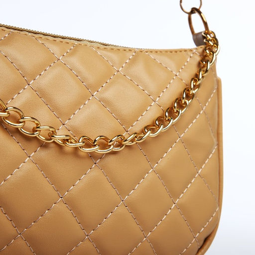 Сумка багет на молнии, цвет бежевый - Simaland фото 4