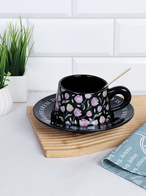 Чайная пара 2 предмета / KL8002 /уп 40/ Цветы Тюльпан - ГалеонТрейд фото 2