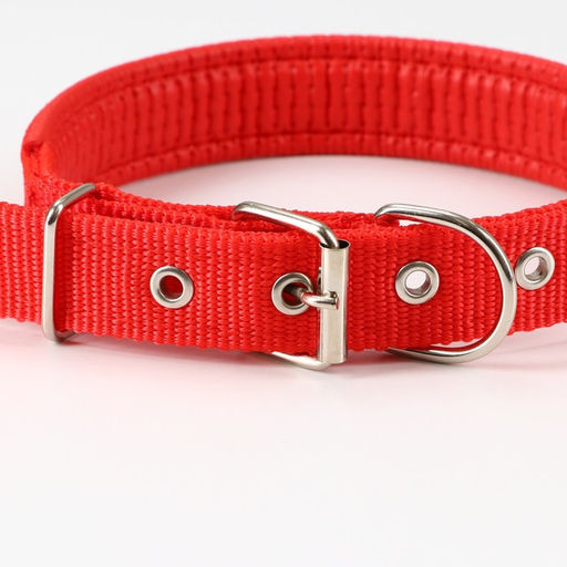 Ошейник Комфорт комбинированный, 55 х 2,5 см, ОШ 40-50 см, красный - Пижон фото 3