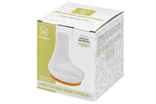 Подставка под ложку 10*10*10,5 см Веточки-цветочки на бамбуковой подставке - Elan gallery фото 7