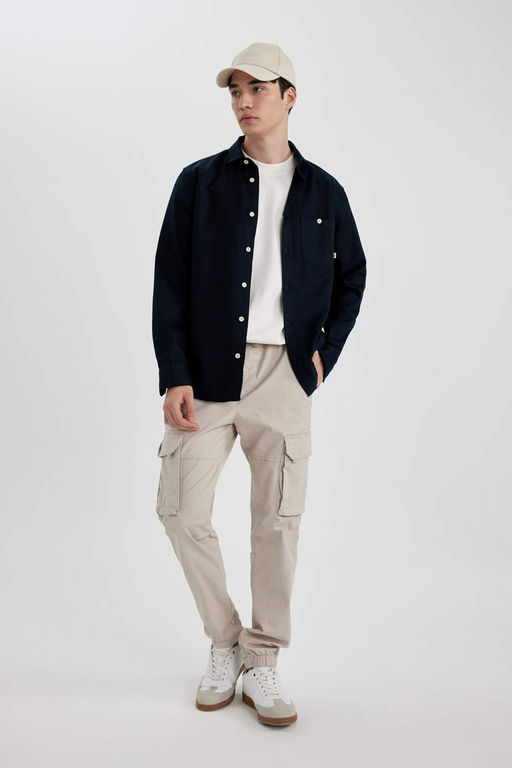 Рубашка из тенселя с длинным рукавом стандартного кроя - Defacto фото 2