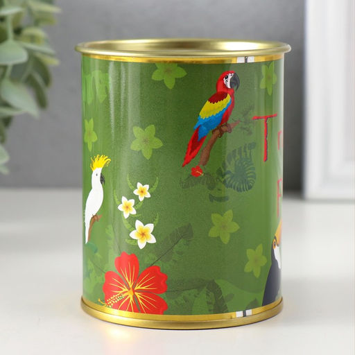 Копилка для денег «Банка. Tropical paradise», металл