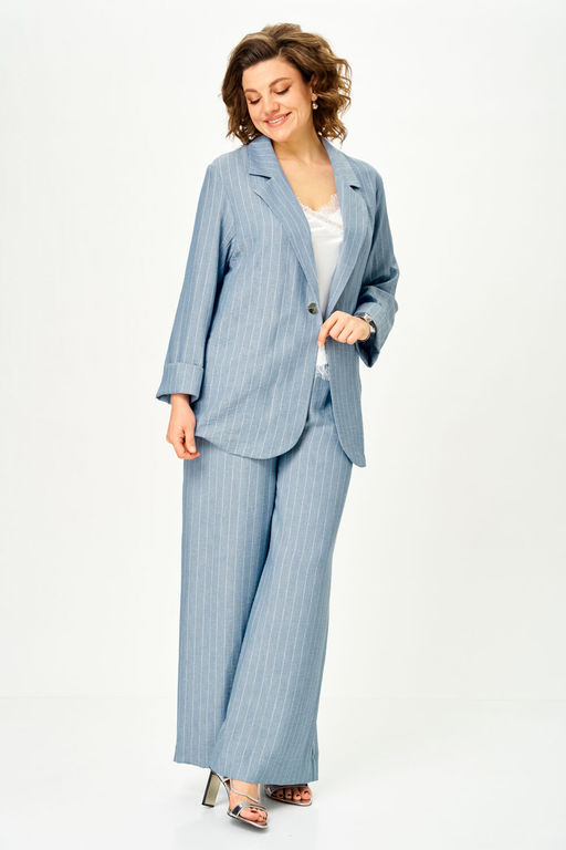 Костюм Michel Chic 1446 небесно-голубой в полоску