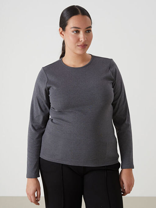 Bisiklet Yaka D?z Uzun Kollu Kad?n Body - Waikiki фото 5