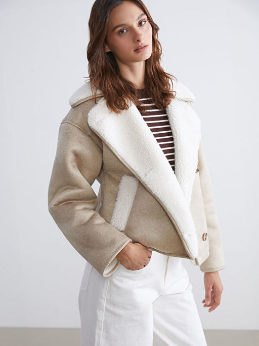 Biker Yaka Oversize Kad?n S?et Mont