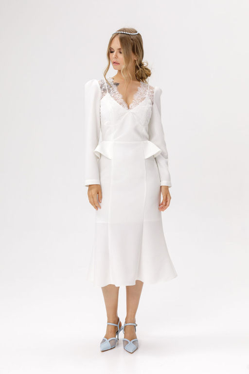 Платье Pirs 6605 молочный