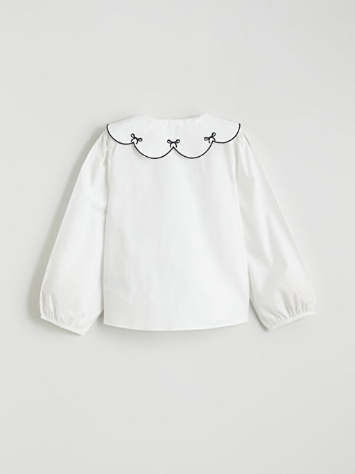 Bebe Yaka K?z ?ocuk Poplin G?mlek