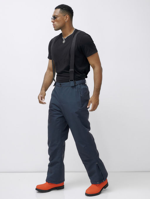 Горнолыжный костюм анорак мужской зимний темно-серого цвета 389TC - Leifensh фото 26