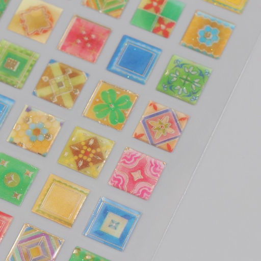 Цена за 2 шт. Наклейки для творчества пластик «Восточная плитка», 9.3×20.4 см