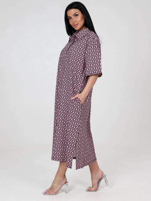 688 ЖЕНСКОЕ ПЛАТЬЕ (Розовый) - А-дина фото 5