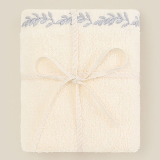 Полотенце махровое SL HOME: Floral «Айвори» 30×60 см, хлопок 100%, бежевое