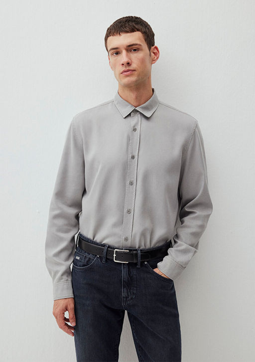 Gri Tencel TM Lyocell Gomlek