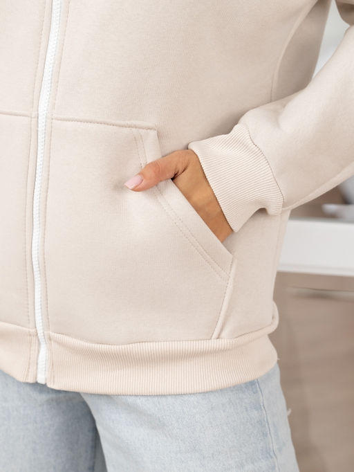 Толстовка футер 3х нитка с начесом.арт.286-27,экрю - Binita фото 8