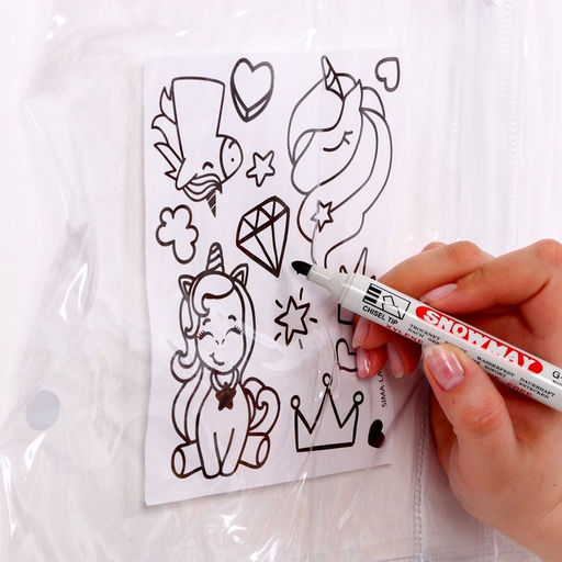 Дождевик раскраска Единорожка (110-130 см) - Funny toys фото 6