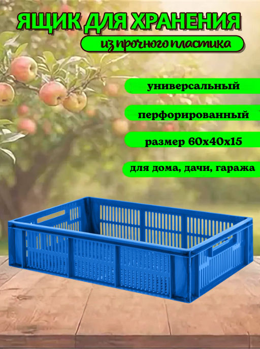 Ящик универсальный №2 перфорированный (600*400*150) цветной Бр.9.27