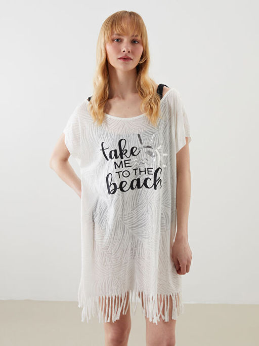 Платье пляжное женское с лодочкой