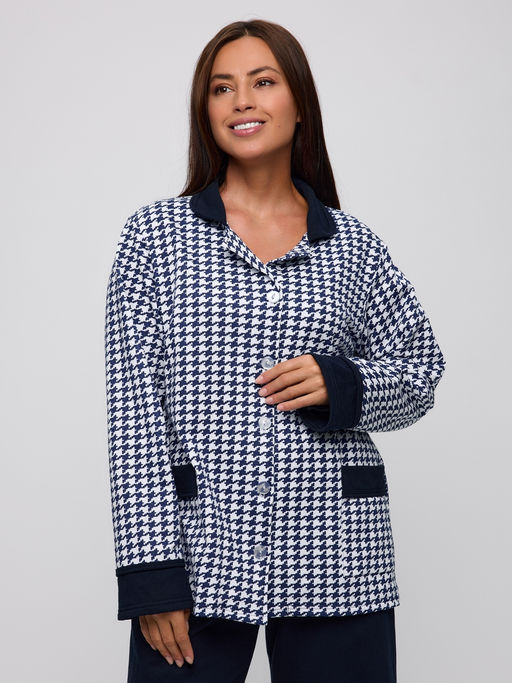 Пижама женская из футера Салли синий - Амадэль фото 2