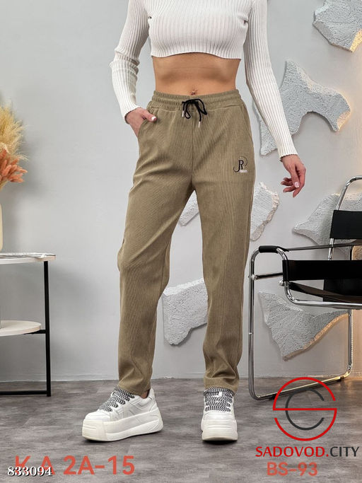 Вельветовые штаны на резинке