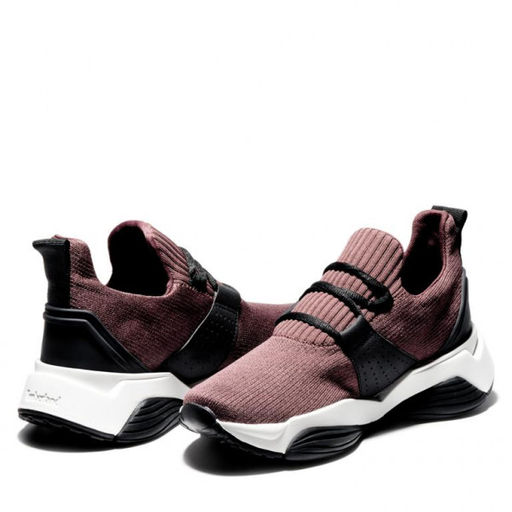 Женские кроссовки для активного отдыха Timberland Emerald Bay Knit Sneaker бордовые  фото 4