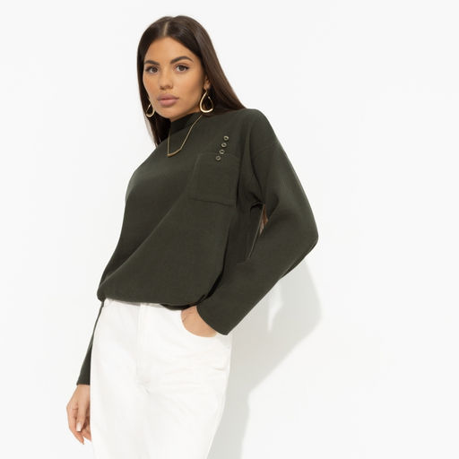 Джемпер со сборкой Долгожданное приглашение (green) - Charutti фото 12