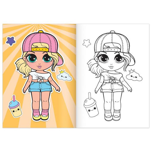 Цена за 2 шт. Раскраска WOW Girls. Модницы, формат А5, 12 стр.