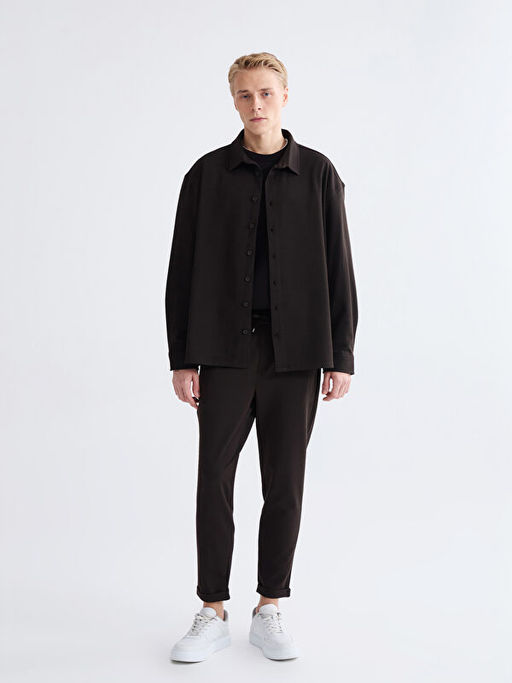 B?y?k Beden Regular Fit Uzun Kollu Erkek G?mlek