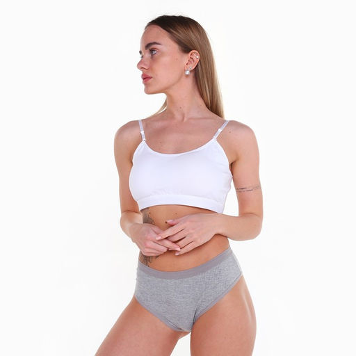 Трусы женские бразильяна, цвет серый, размер 46 (M)