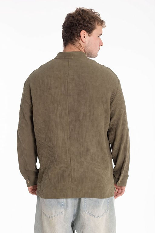 Рубашка М125001х хаки - Елена фото 8