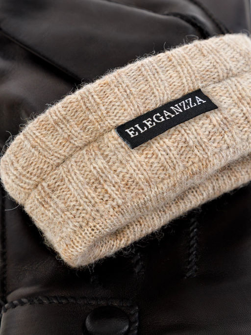 Перчатки мужские ш+каш. OS01755 black - Eleganzza фото 3