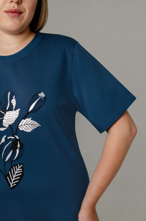 Арт. 4150 Туника женская 52-60 (5 шт) Цвет:изумруд - Калинка фото 5