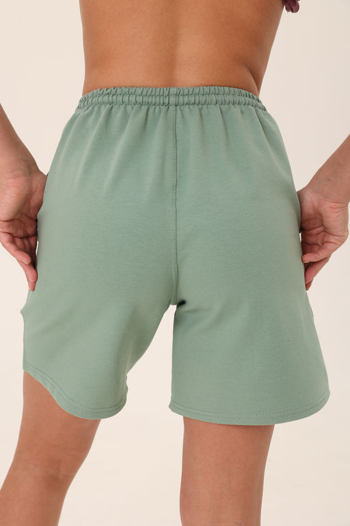 Шорты женские из футера Таиланд фисташка - Амадэль фото 7