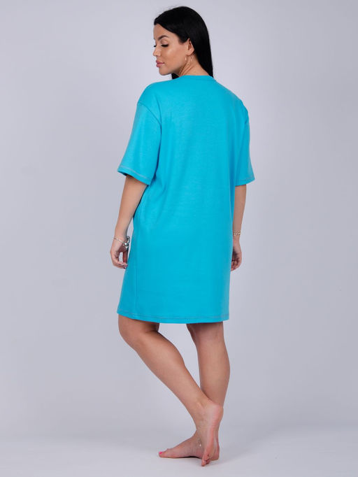 Сорочка "Беверли" бирюза, интерлок пенье