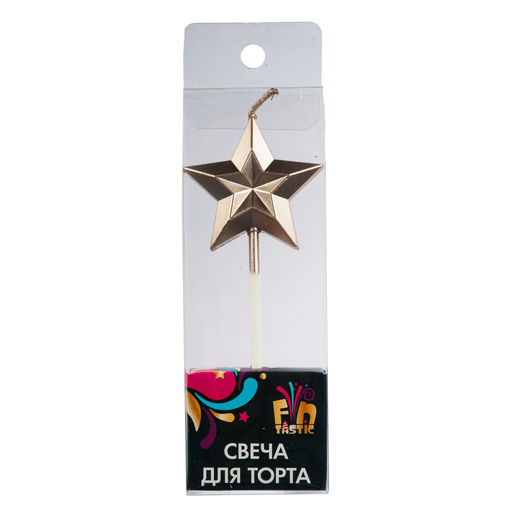 Свеча для торта 11см сердечки, звездочки FNtasticарт, 4 дизайна, парафин арт. 506-202