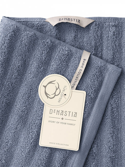 Полотенце для тела 100x150 синий махровая ткань - Denastia фото 5