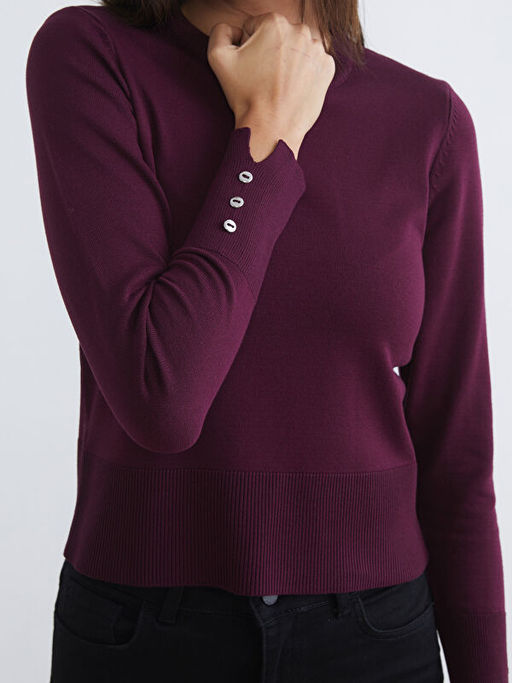 Bisiklet Yaka Kad?n Triko Kazak