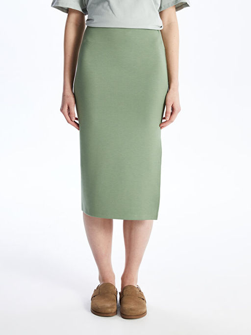 Dar Fit D?z Krep Kad?n Kalem Etek