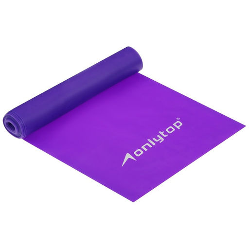 Эспандер ленточный для фитнеса ONLYTOP, 150×15×0.04 см, 10 кг, цвета МИКС
