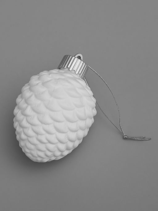 Ёлочный шар Шишка, 6.56.58 см, 1 LED, от батареек LR443, свечение тёплое белое - Luazon lighting фото 3