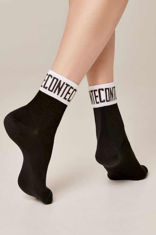 Носки Conte Elegant Active микромодал удлиненные графит  фото 2