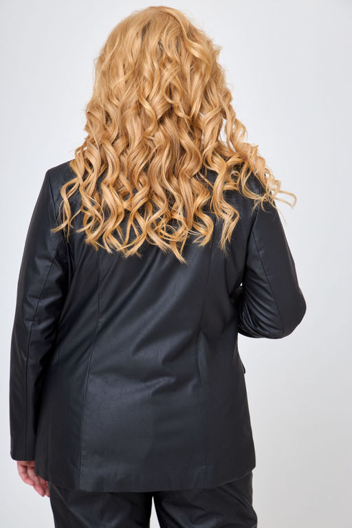 Жакет БелЭльСтиль 203 экокожа черный фото 4