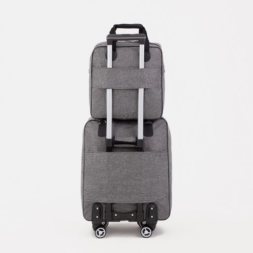 Сумка дорожная 2 в 1 на колёсах 20, отдел на молнии, 4 наружных кармана, цвет серый - Simaland фото 2