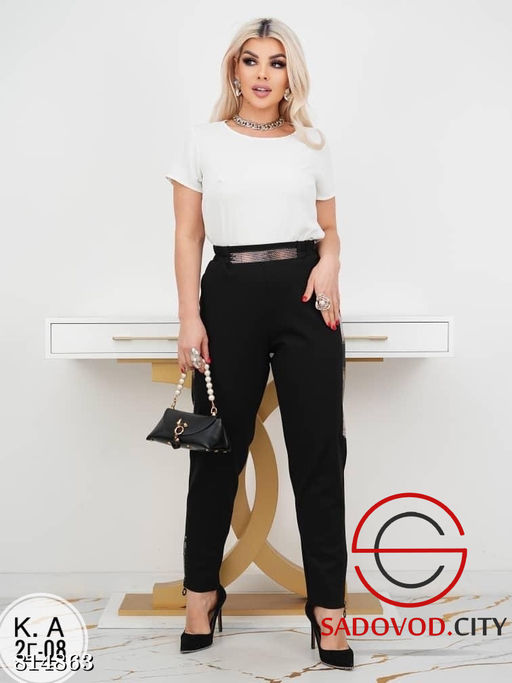 Брюки женские из плотного трикотажа