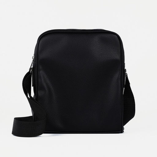 Сумка мужская TEXTURA через плечо, искусственная кожа, цвет чёрный  фото 4