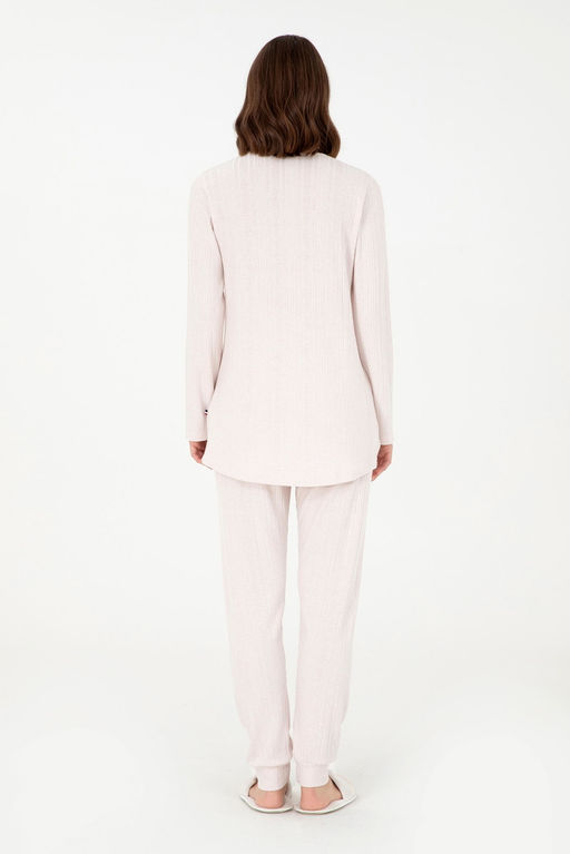 Женский бежевый пижамный комплект Неожиданная скидка в корзине - U.s. polo assn фото 5