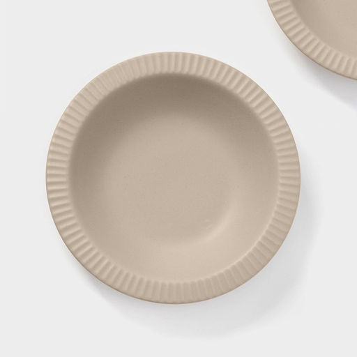 Тарелки Magistro Jarwah Lausanne, 550 мл, 21.3×4 см, глубокие, набор 2 шт., фарфор, бежевые