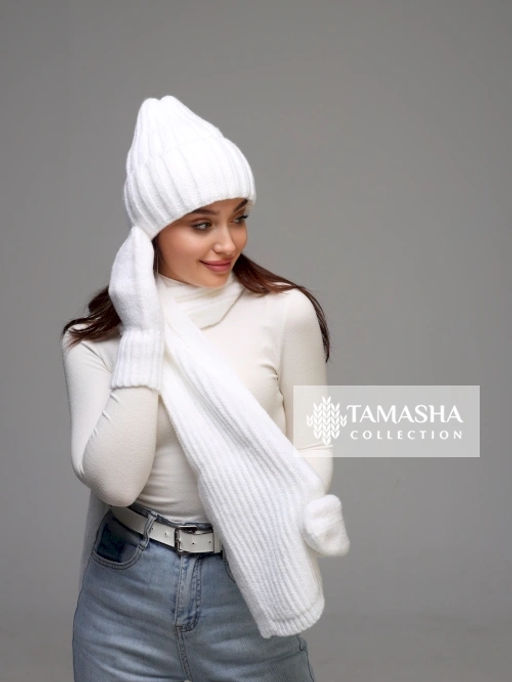 Комплект Грация new (шапка+шарф+варежки) - Tamasha фото 13