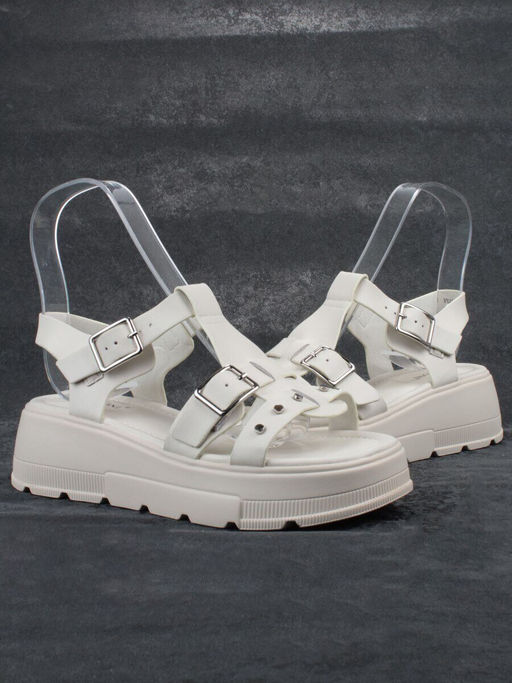 08-PEAG33-1 LT. BEIGE Босоножки женские (натуральная кожа)