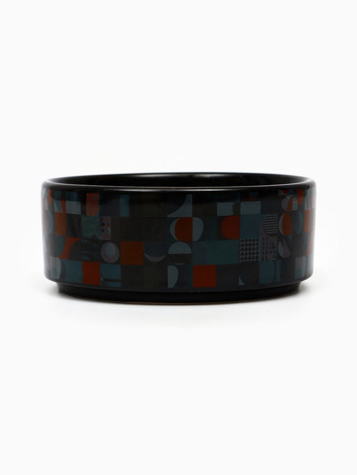 Миска керамическая Разноцветный горошек 200 мл - 10.510.54 см, чёрная - Пижон фото 4